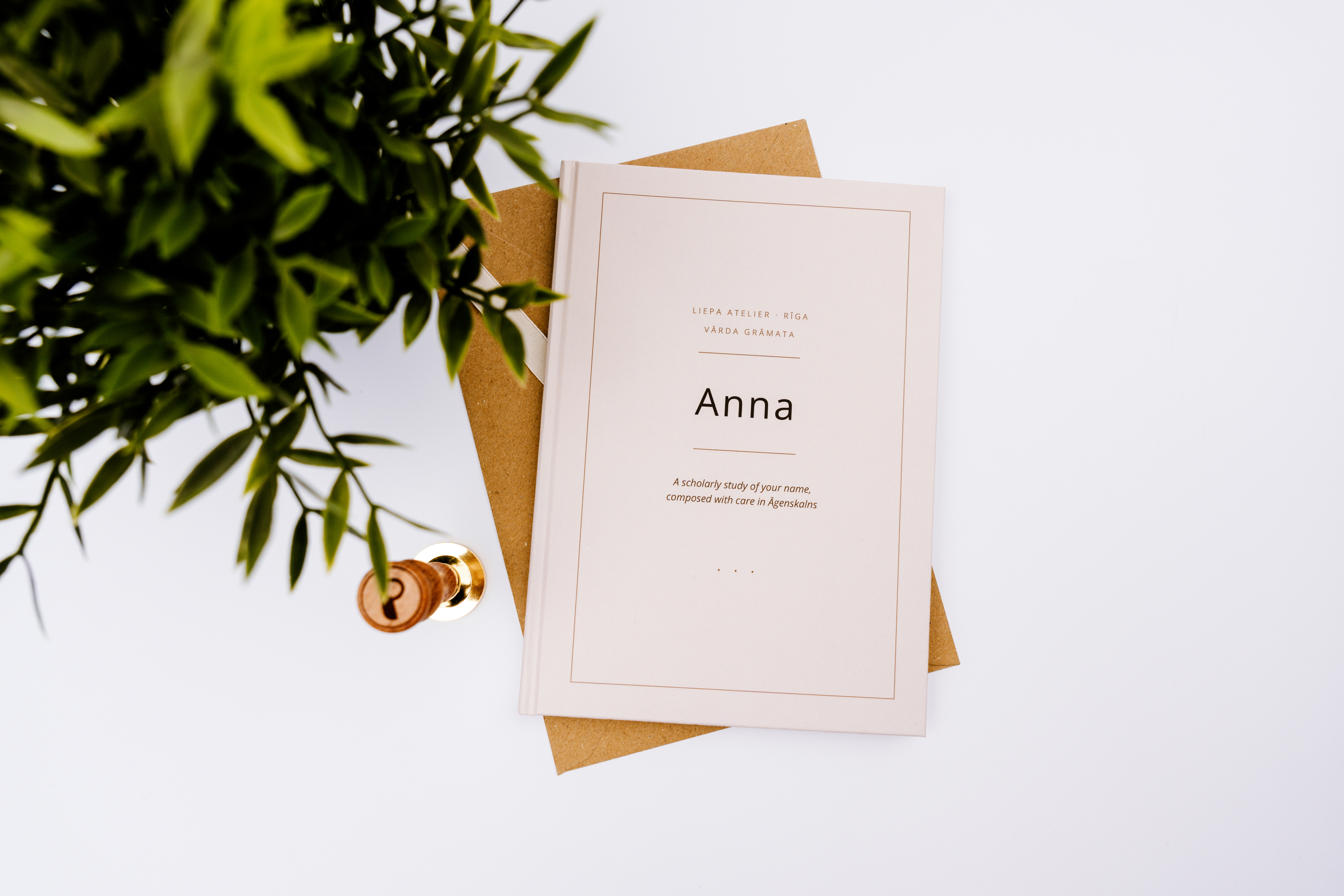 LIEPA Vārda Grāmata — a personalised hardcover book about your name